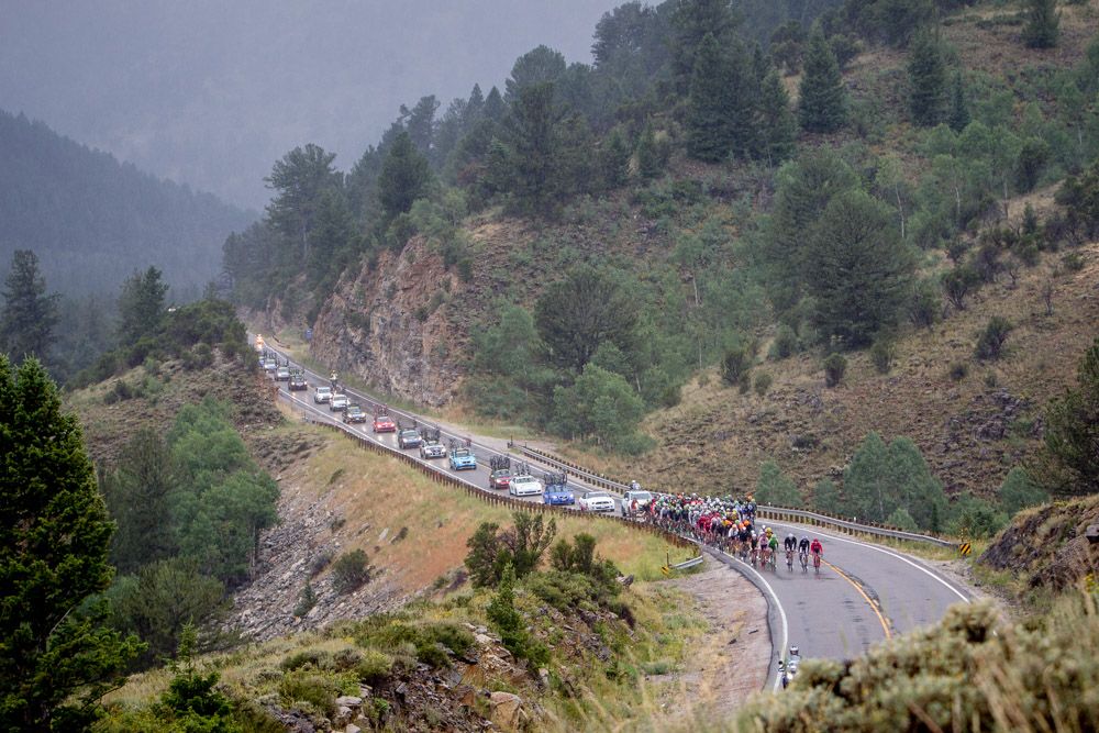 Long mountain roads for todays race.