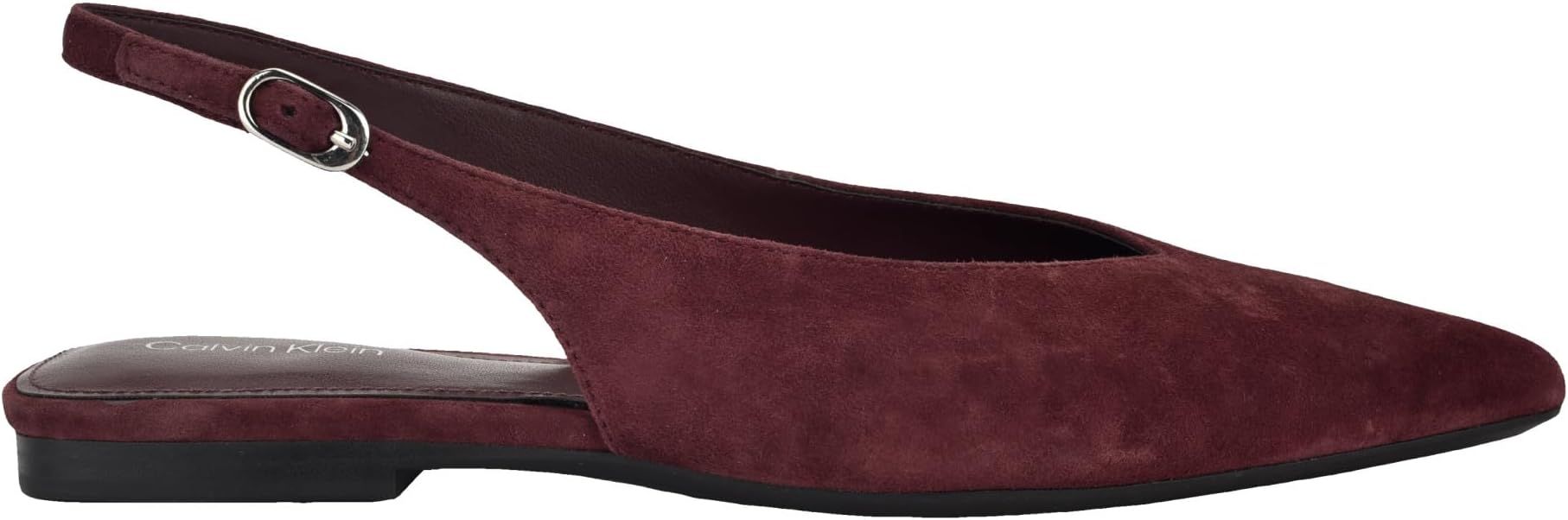 Calvin Klein, Calvin Klein Women's Galiana Flat, Dark Red Suede 600, 7
