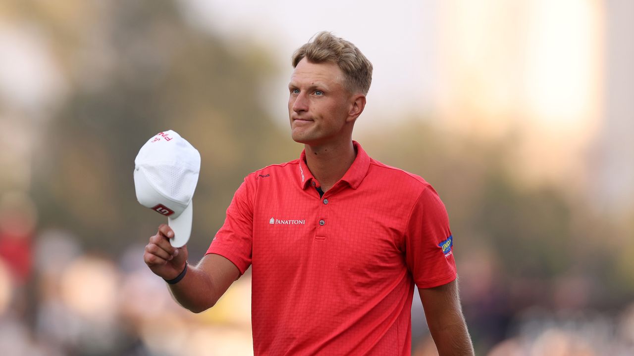 Poland&#039;s Adrian Meronk at the 2023 Dubai Desert Classic