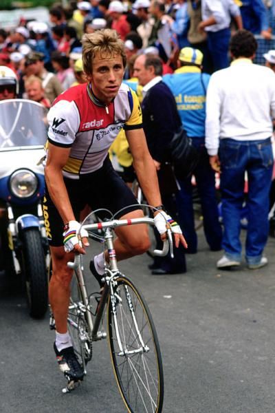 Greg LeMond at the 1985 Giro where he would land his only final podium appearance (3rd) for the Italian Grand Tour.