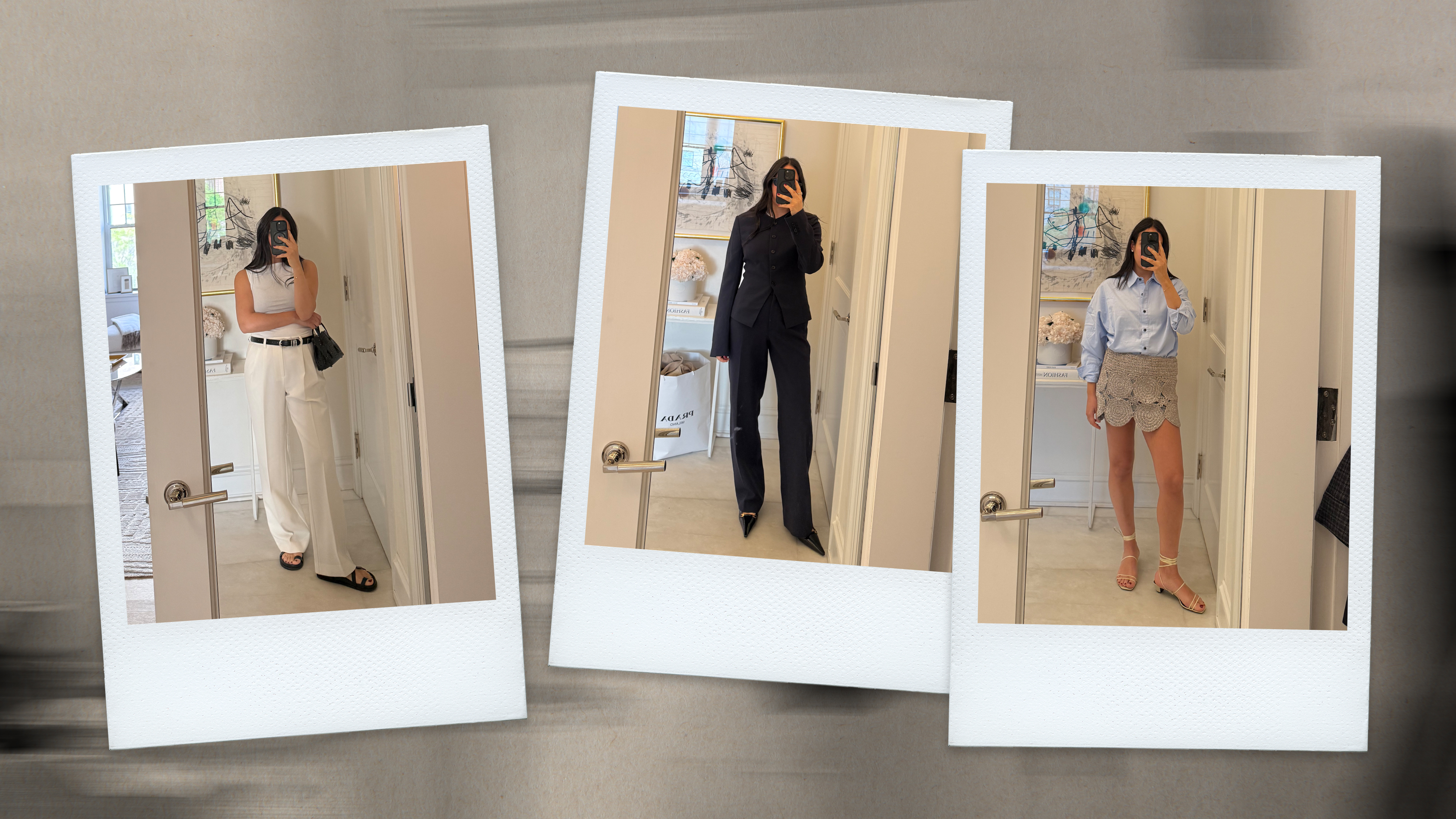 @nicoleakhtarzad mirror selfies collage.