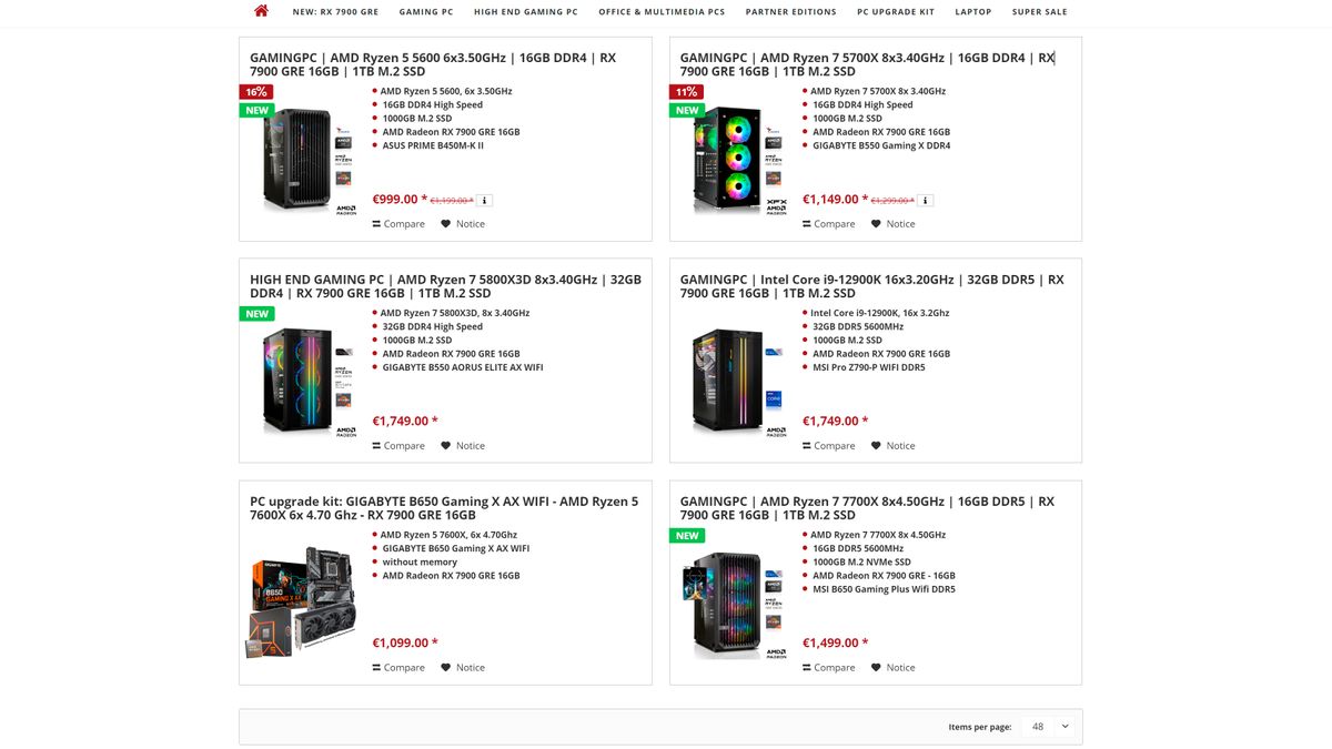 Radeon RX 7900 GRE