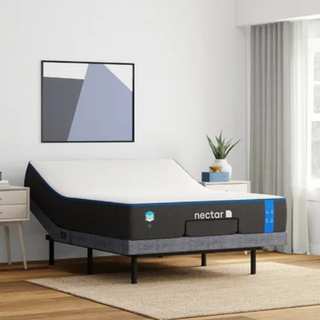 A Nectar Adjustable Bed Base in a contemporary bedroom