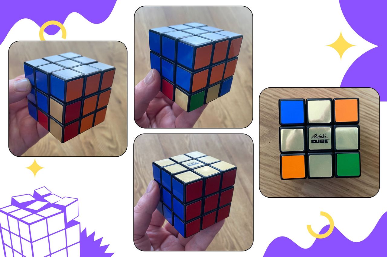 Showing the progress and stages of solving a Rubik&#039;s Cube, layer by layer