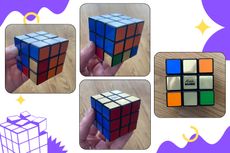 Showing the progress and stages of solving a Rubik's Cube, layer by layer