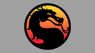 The Mortal Kombat logo on a grey background
