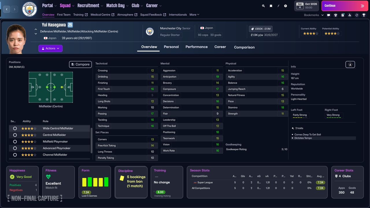 Screenshots from FM26