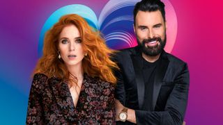 Rylan and Angela Scanlon in promotional image for Eurovision Song Contest 2026