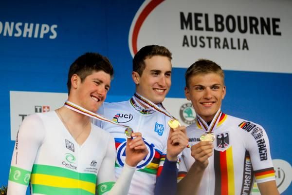 Podium (L-R): Luke Durbridge (Australia), Taylor Phinney (USA) and Marcel Kittel (Germany)