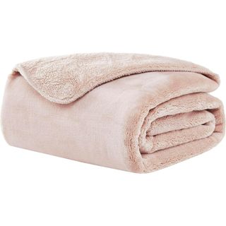 Plush Flannel Oversized Reversible Fleece Throw Blanket