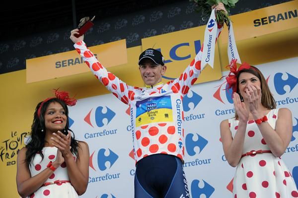 Michael Morkov (Saxo Bank-Tinkoff) claimed the first mountain classification jersey of the 2012 Tour de France.