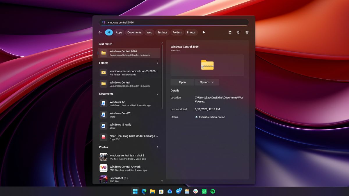 New Windows Search UX