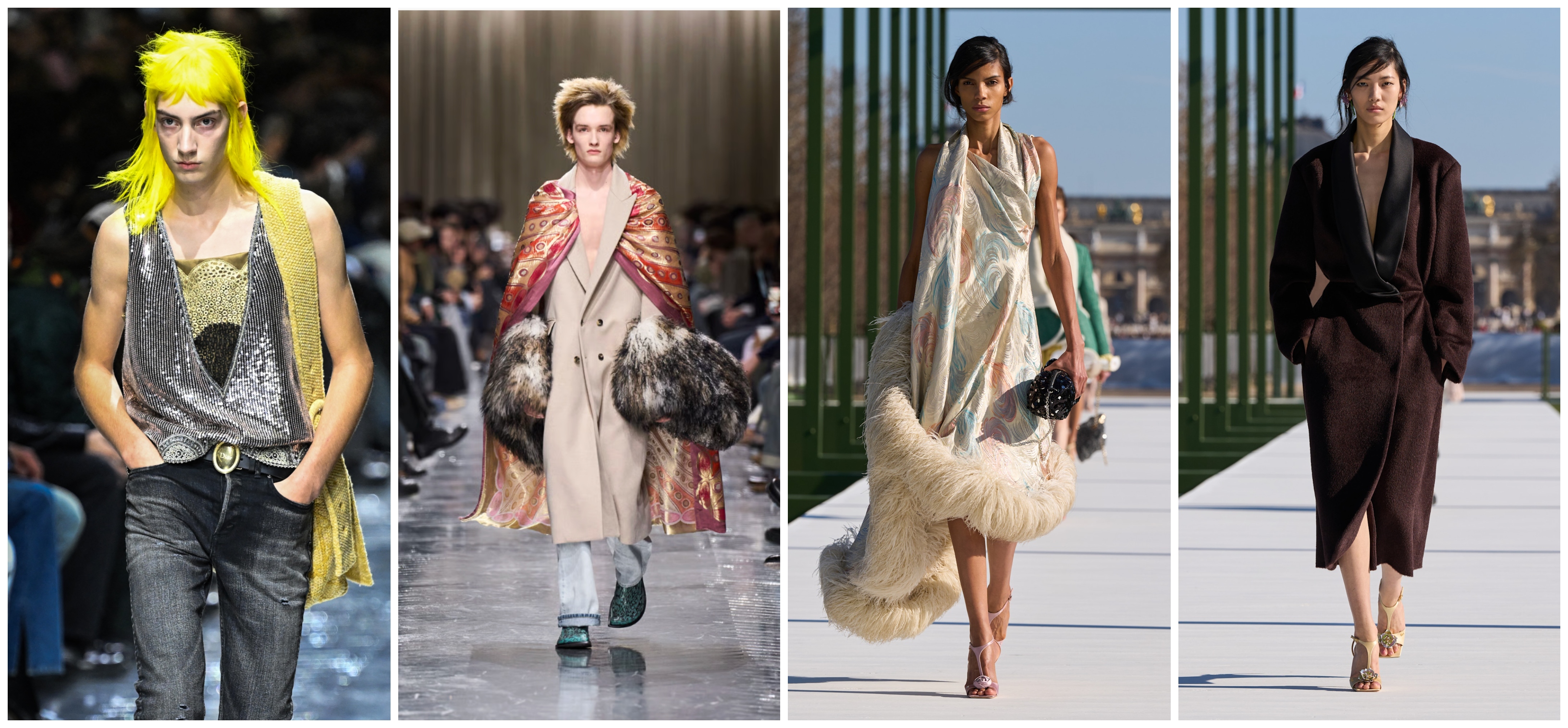 collage of Dior designs