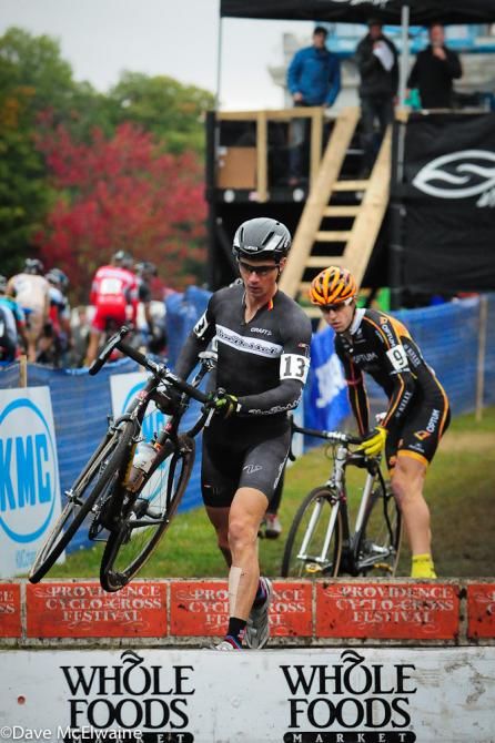Mike Garrigan (Van Dessel) was first over the barriers
