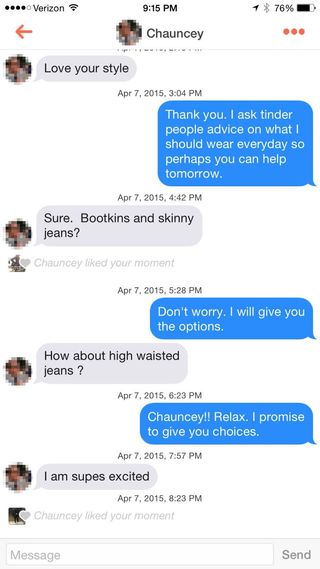 Text responses - Chauncey