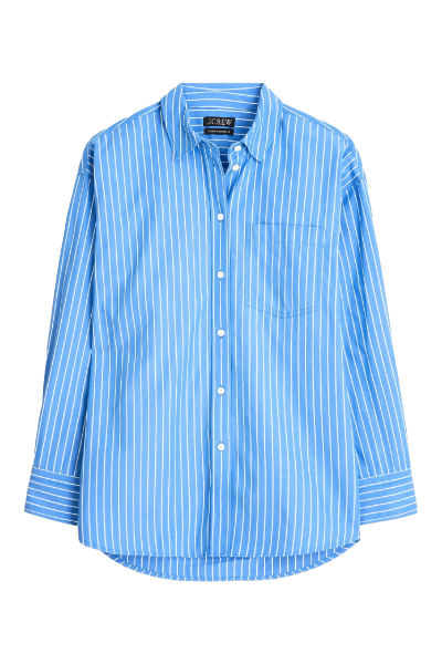 J.Crew, Étienne Oversized Shirt in Striped Cotton Poplin