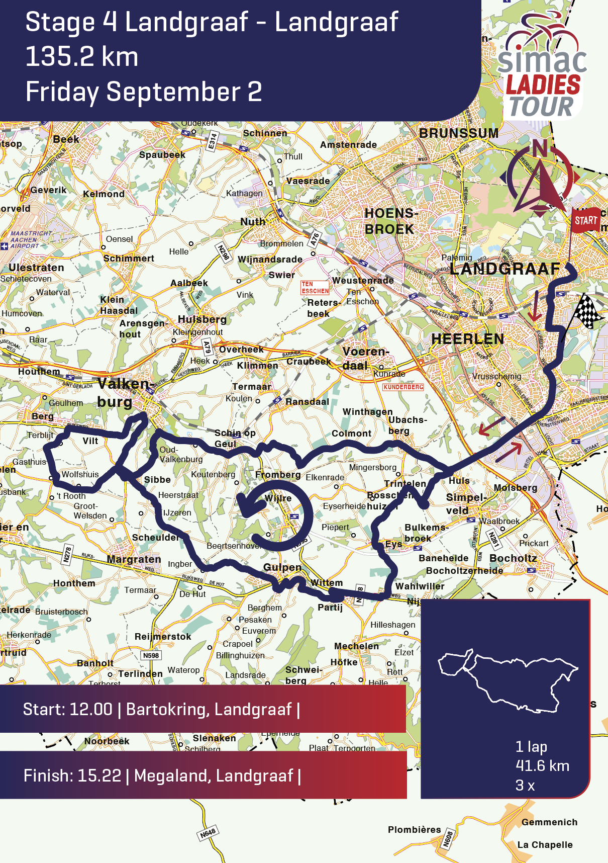 Simac Ladies Tour 2022 - Maps