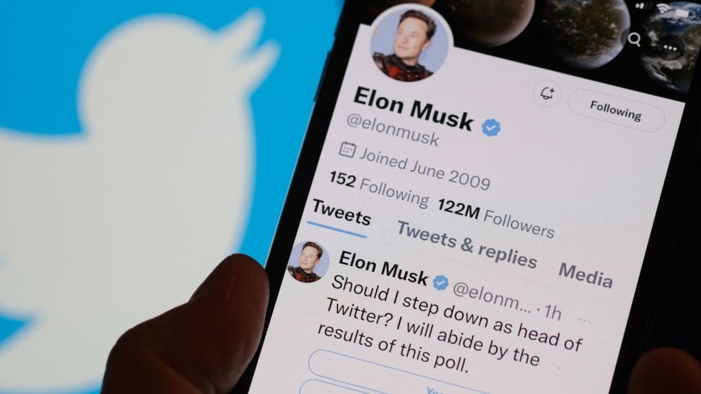 Elon Musk&amp;#039;s Twitter profile.