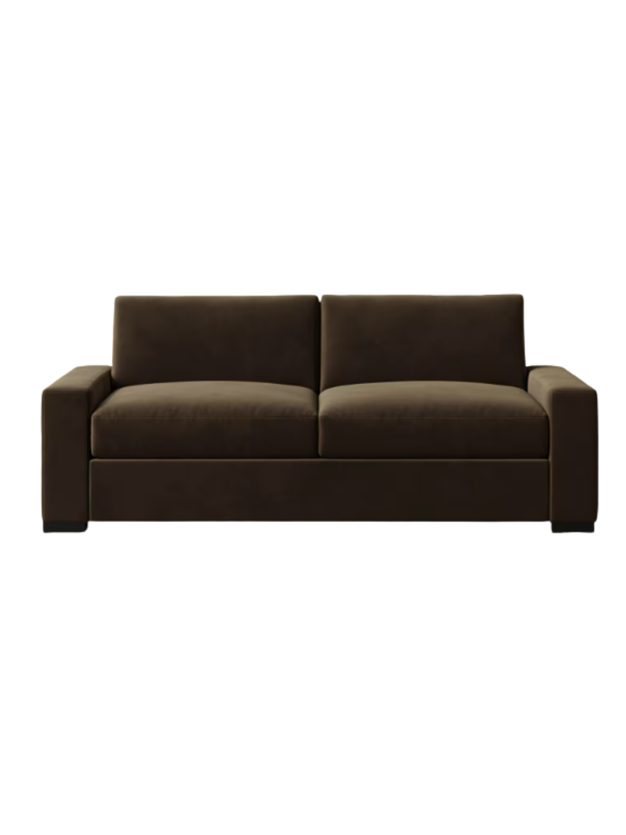 Quince, Stillman Performance Velvet Sleeper Sofa in Sable