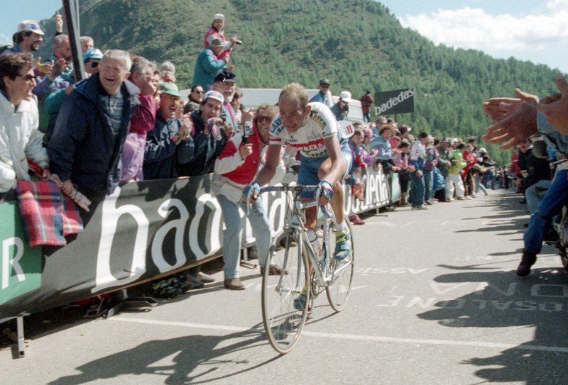Marco Pantani was the first rider over the Mortirolo in 1994
