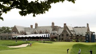 The 18th green at Winged Foot