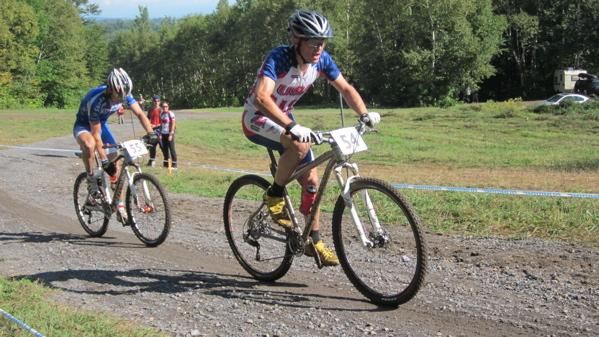 Mike Broderick heads up the climb.