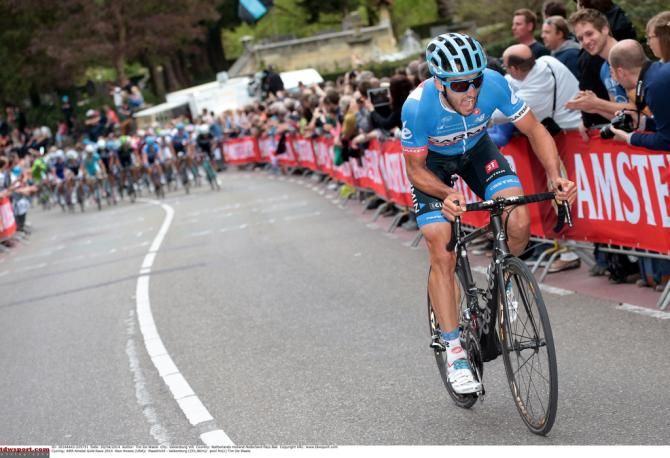 Nathan Haas (Garmin Sharp) giving it his all on the Cauberg