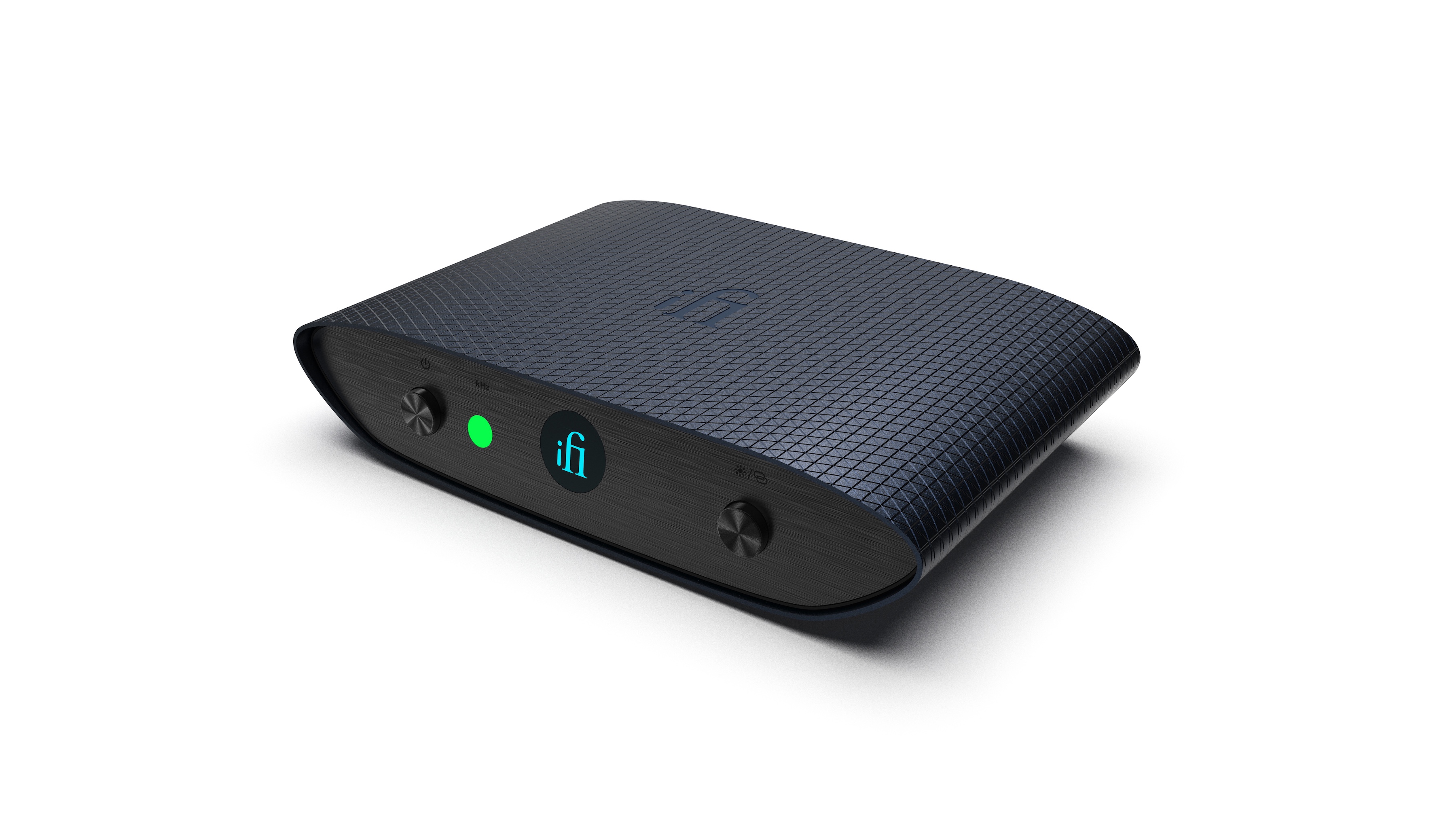 The iFi Zen Air Blue 2 at a 3/4 angle on a white background.