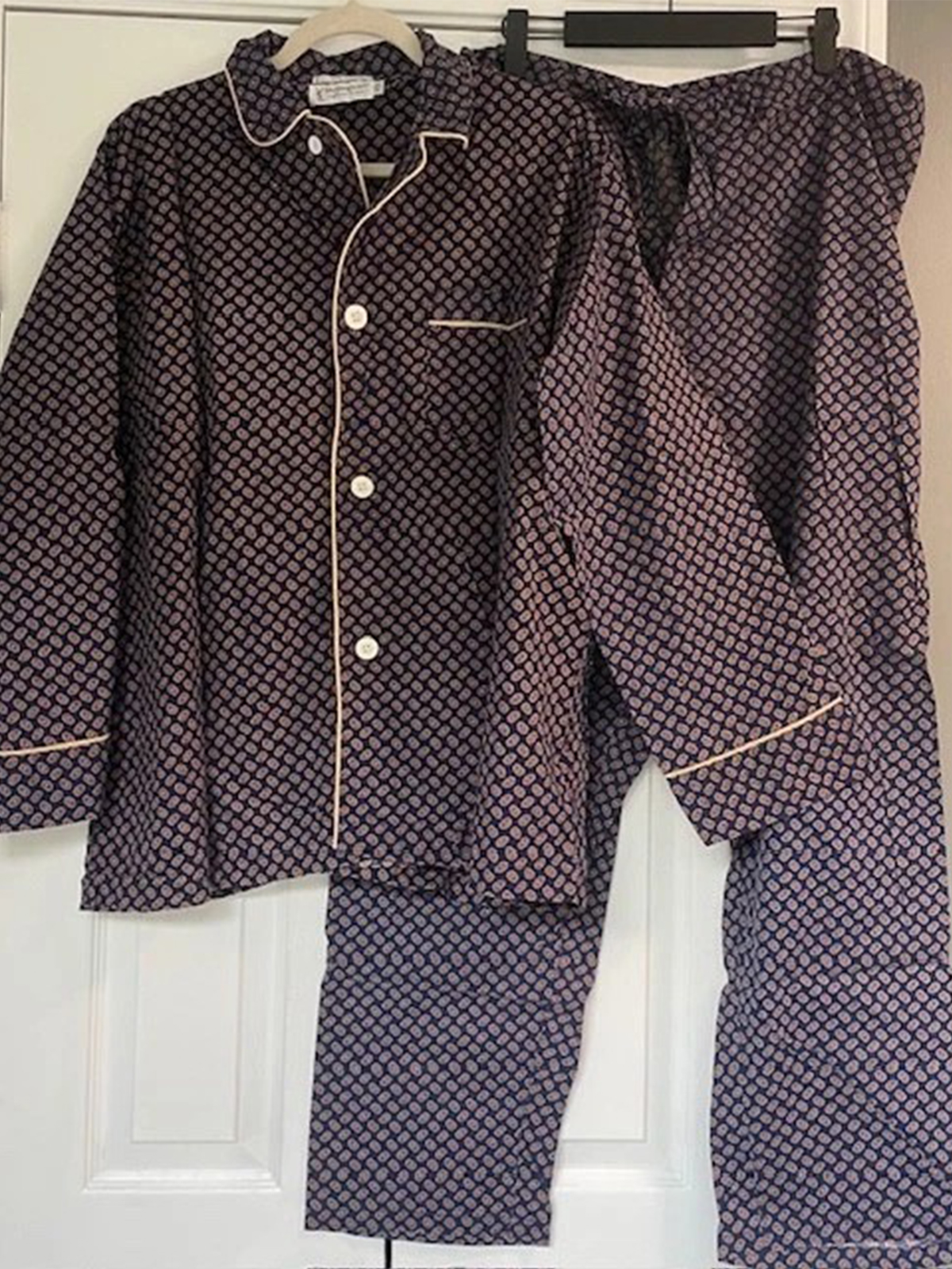 Yves Saint Laurent Ysl Men&amp;rsquo;s Xl Pajama Set Paisley 2 Piece 100% Cotton Vintage