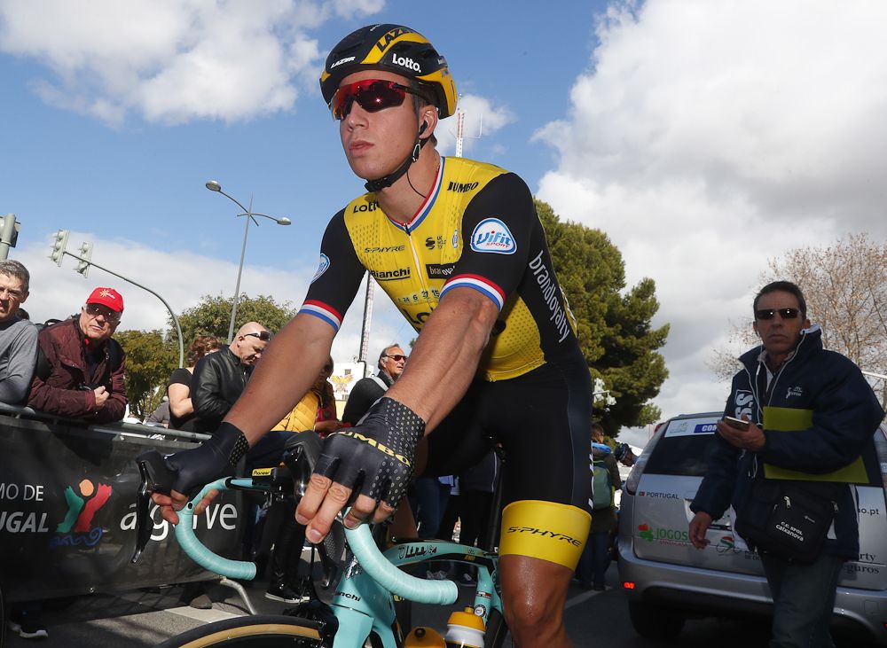 Dylan Groenewegen in the peloton during stage 1 at Ruta del Sol
