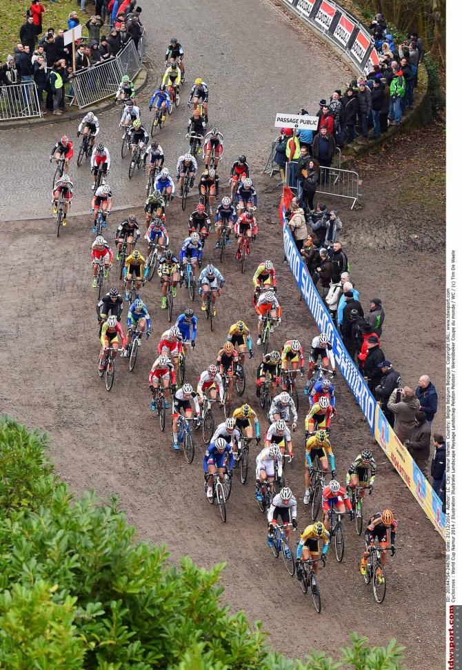 The field for the Cyclo-cross World Cup in Namur.