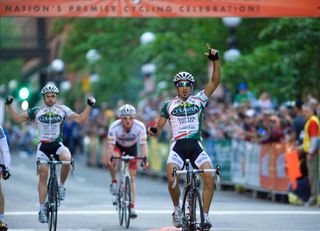 Lucas Sebastian Haedo (Colavita/Sutter Home p/b Cooking Light) wins a stage of the Nature Valley Grand Prix.