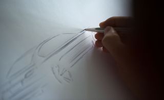 Sketch of BMW 7 car