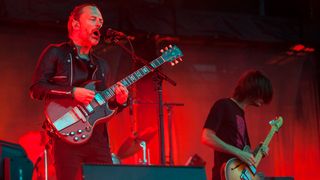  Thom Yorke and Jonny Greenwood of Radiohead perform during 2016 Lollapalooza Day Two at Grant Park on July 29, 2016 in Chicago, Illinois