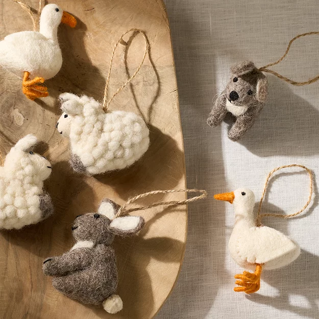 Felt Spring Animal Decorations &amp;ndash; Set of 6 | Decorative Accessories ...