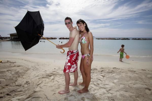 Jurgen Van Den Broeck and his girlfriend Barbara pose for the cameras.