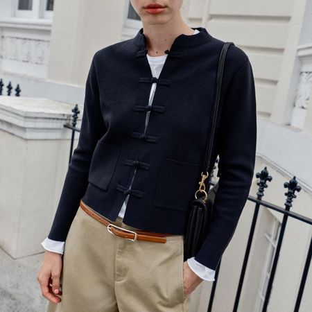 Zara frog fastening cardigan