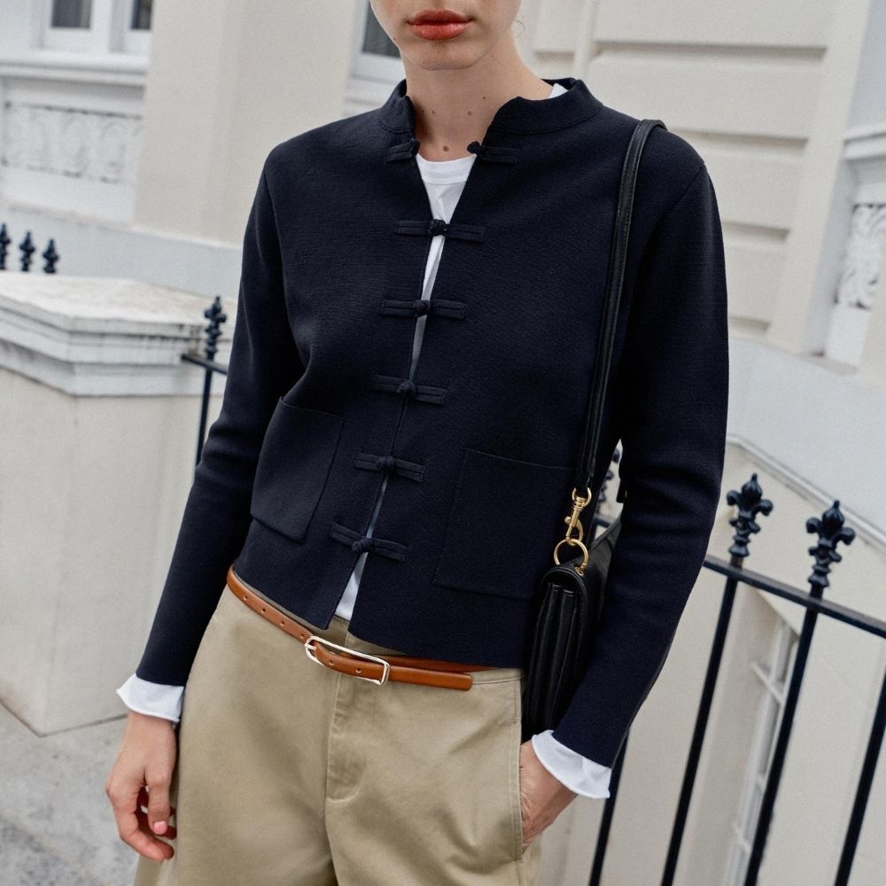 Zara frog fastening cardigan