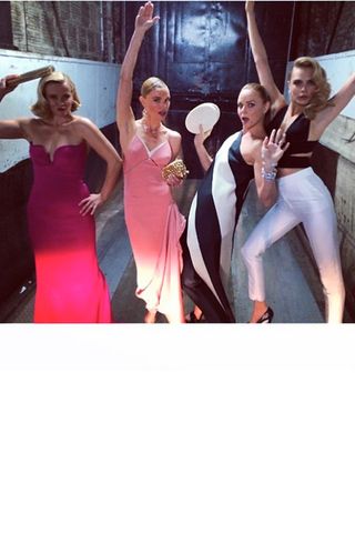 Stella, Reese, Cara And Kate Bosworth Have A Dance Party In The Street