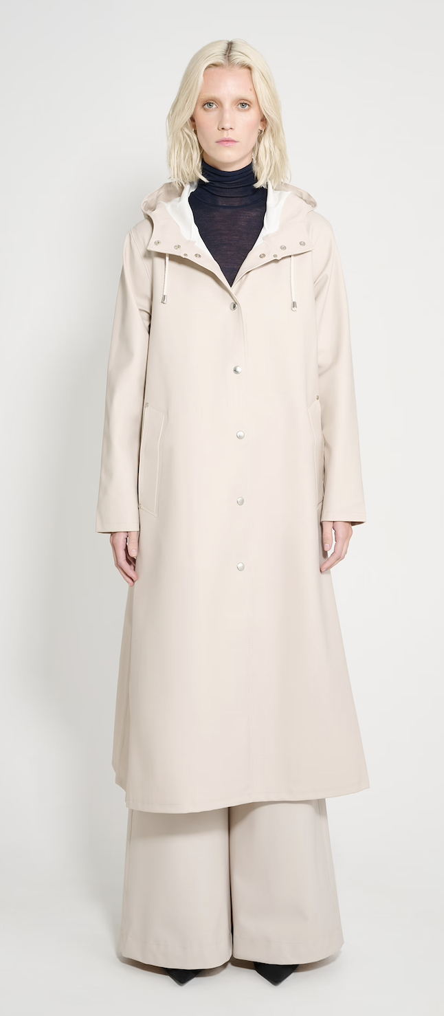 Stutterheim, Mosebacke Long Raincoat Light Sand