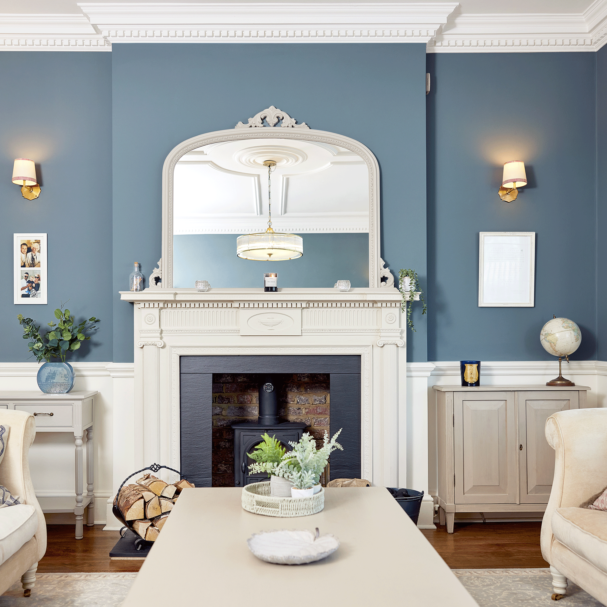 Kimberly Walsh blue living room