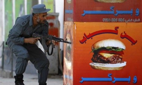 An Afghan policeman 