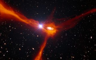 Quasar Artist's Impression How Galaxies Refuel 1920 