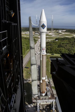 On December 2, 2015 the Atlas V Rocket carrying the Orbital ATK-designed and built Cygnus spacecraft was rolled out to the launch pad.