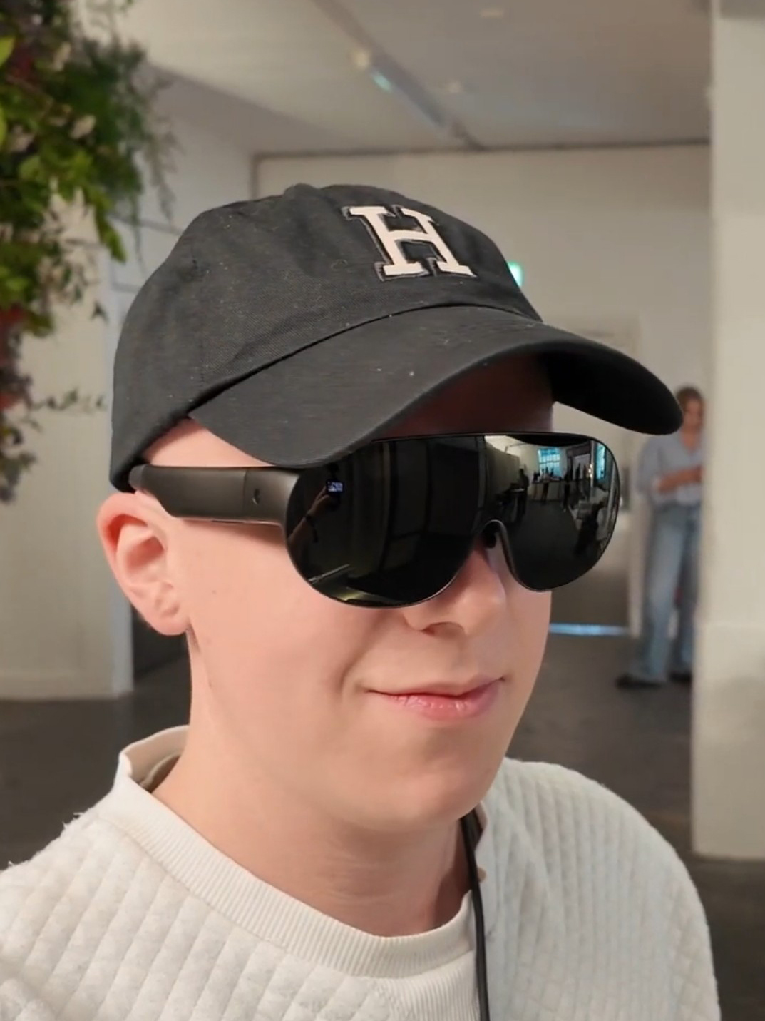 TechRadar writer wearing Meta VR Glasses