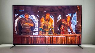 Sony Bravia XR A80K TV showing Assassin’s Creed Valhalla