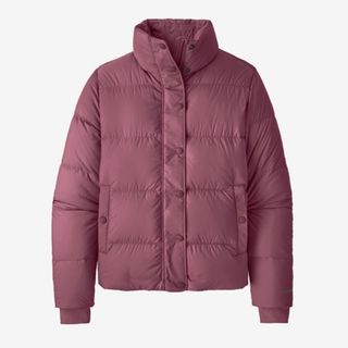 Patagonia short mauve puffer jacket