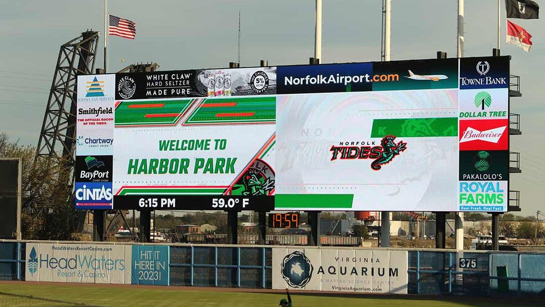 Daktronics, Norfolk Tides, Minor League Baseball