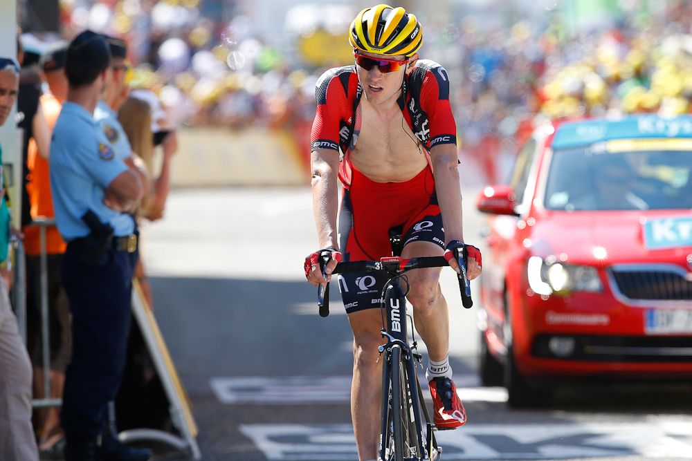 Tejay van Garderen finishes stage 10.