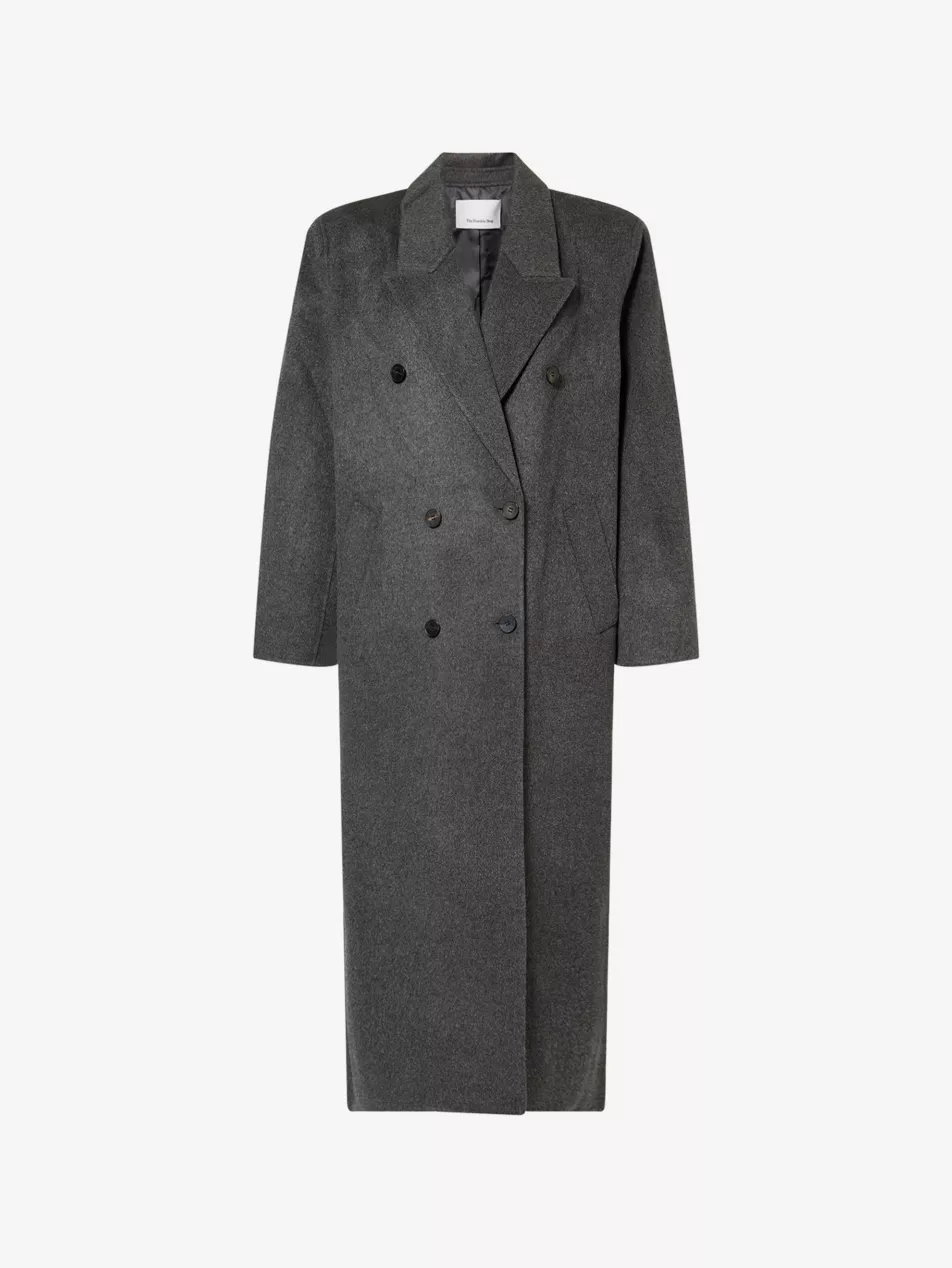 Gaia Double-Breasted Wool-Blend Coat